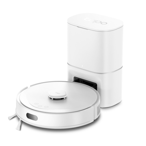 TP-Link Tapo RV30 Max Plus 5300Pa Hyper Suction Robot Vacuum & Mop + Smart Auto-Empty Dock, White - Image 3