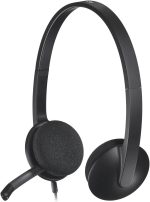 Logitech H340 Wired Headset, Stereo Headphones With Noise-Cancelling Microphone, Usb, Pc/Mac/Laptop - Black, 981-000475 - Image 2