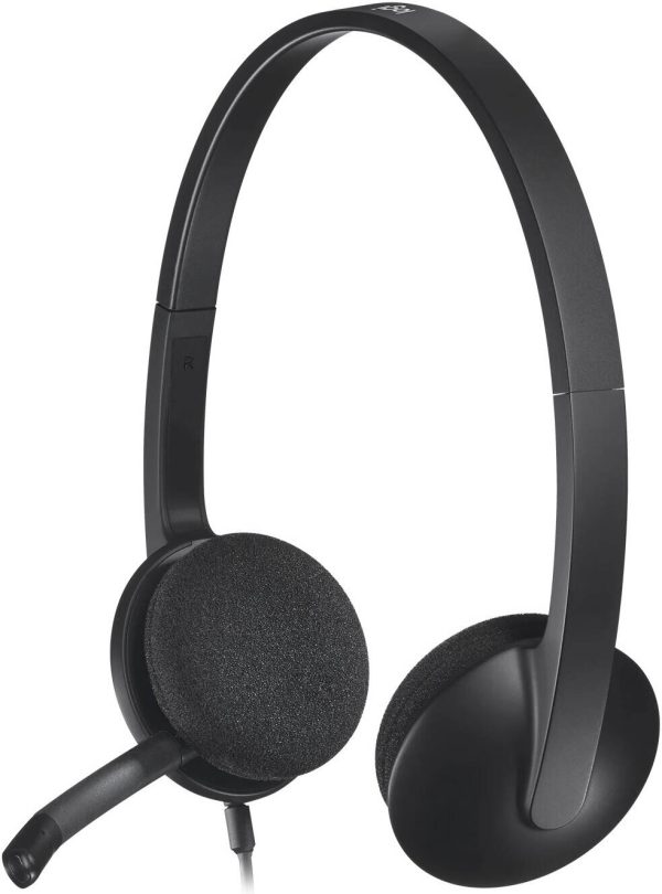 Logitech H340 Wired Headset, Stereo Headphones With Noise-Cancelling Microphone, Usb, Pc/Mac/Laptop - Black, 981-000475 - Image 2