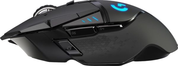 Logitech G502 LIGHTSPEED Wireless Gaming Mouse, HERO Sensor, 25.6K DPI, Black, 910-005568 - Image 4