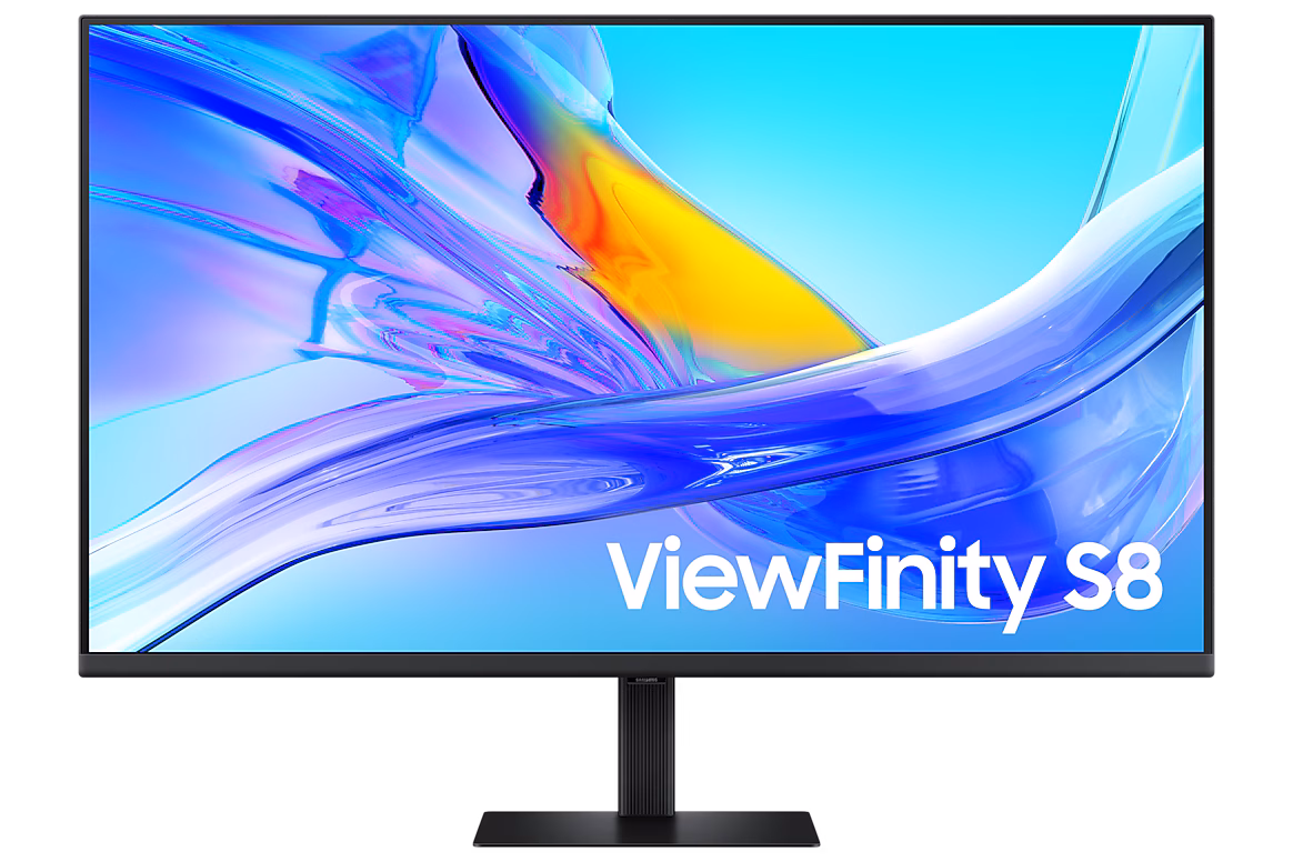 Samsung ViewFinity S8 S8UD 37" 4K Monitor, VA Panel, 60Hz Refresh Rate, 5ms Response Time, USB Type C, Black - LS37D800UAMXUE
