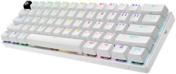 Logitech PRO X 60 Lightspeed Wireless 60% Gaming Keyboard, Tactile Switches, White, 920-011930 - Image 3