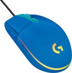 Logitech G203 Lightsync Gaming Mouse, 800 DPI, USB, Blue, 910-005798