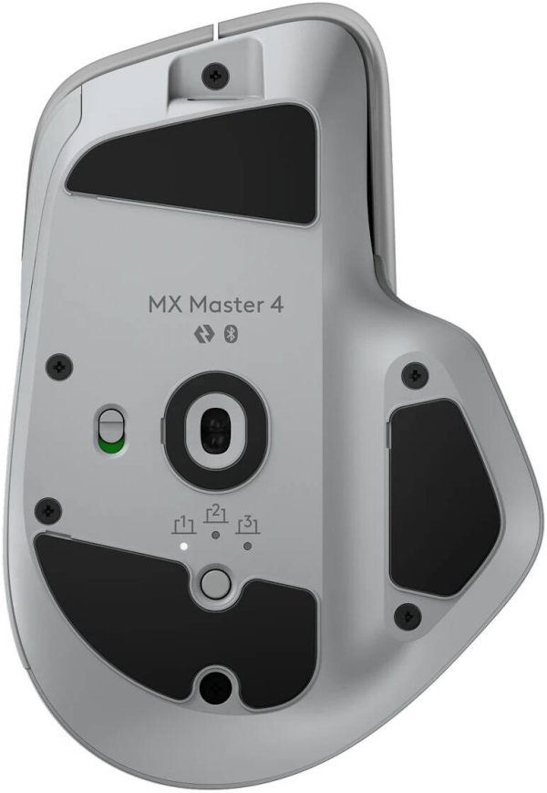 Logitech MX Master 4 High-performance Wireless Mouse with haptic feedback, USB-C Fast Charging, Pale Gray, 910-007563 - Image 7