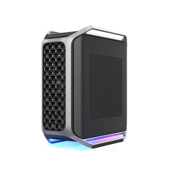 Cooler Master Cosmos Alpha E-ATX PC Case, 2 x 200mm non-LED fans, 1 x 120mm non-argb fan, 4x USB 3.2 Gen1 Type-A 5G & 2x USB 3.2 Gen2x2 20G Type-C ports, Accommodate 15 fans, Tempered glass panels, Silver/Black, C700-KGNN-S00 - Image 5
