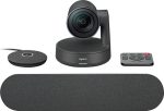 LOGITECH RALLY CONFERENCING SYSTEM, With 1x Rally Speakers, 1x Microphone, Up to 3840 x 2160 Resolution, BLACK - 960-001237