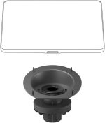 Logitech Tap Riser Mount, Elevated table mount with swivel and cable management for Logitech Tap and Tap IP meeting room touch controllers, Black, 952-000080 - Image 3
