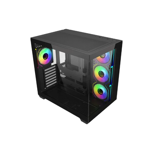 Cooler Master Elite 681 Computer Case, 4 X Pre-Installed Reverse Argb Fans, Upto 360mm AIO Support, ATX Motherboard Support, Ready for RTX 50 Series Upto 410mm, Type C Connector, Black, E681-KHNN-S00 - Image 3