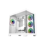 Cooler Master Elite 681 Computer Case, 4 X Pre-Installed Reverse Argb Fans, Upto 360mm AIO Support, ATX Motherboard Support, Ready for RTX 50 Series Upto 410mm, Type C Connector, White, E681-WHNN-S00