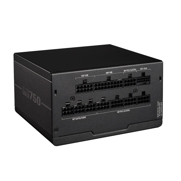 Cooler Master Gold 750 Power Supply, 80+ Gold Certified, INTEL ATX 3.1, FDB long-life bearing fan, PCie 5.1 support, Black, MPX-7505-AFAG-BEU - Image 2