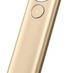 Logitech Spotlight Presentation Remote - Universal Wireless Presentation Clicker with Laser Pointer, Advanced Digital Highlighting, Bluetooth, 30 m Range and Quick Charging, Gold, 910-004862