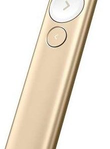Logitech Spotlight Presentation Remote - Universal Wireless Presentation Clicker with Laser Pointer, Advanced Digital Highlighting, Bluetooth, 30 m Range and Quick Charging, Gold, 910-004862