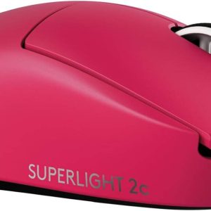 Logitech G PRO X SUPERLIGHT 2c wireless gaming mouse, 53 g pro-grade compact mouse with 5 programmable buttons, USB-C charging, 44K DPI sensor, up to 8 kHz polling for PC/Mac, Pink, 910-007546