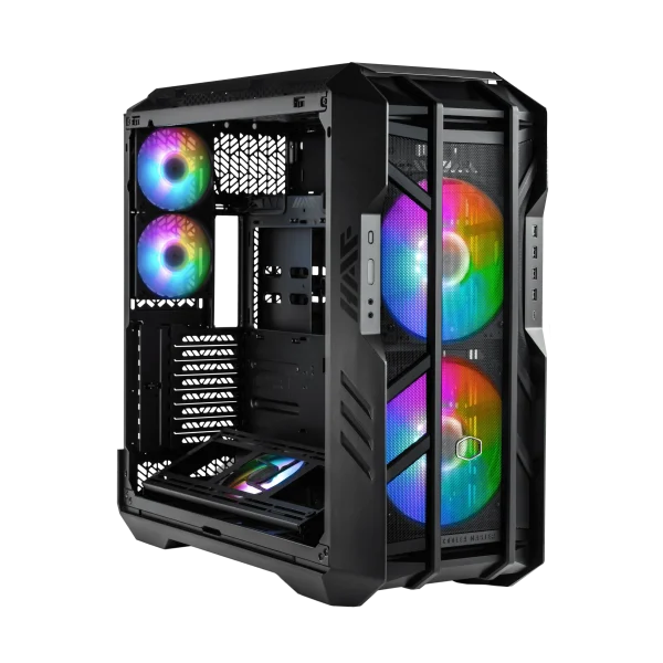 Cooler Master HAF 700 Computer Case, 200mm ARGB Fans Pre-Installed, Type C Connector, Top Removable, 480mm Radiator Support, PWM & ARGB Hub Included, Support Up to SSI-EEB Motherboard, Black, H700-IGNN-S00 - Image 4