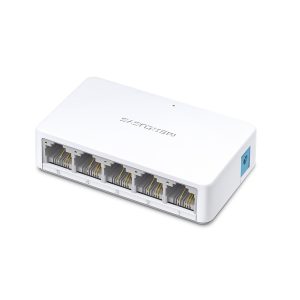 Mercusys MS105 5-Port 10/100Mbps Desktop Switch, White
