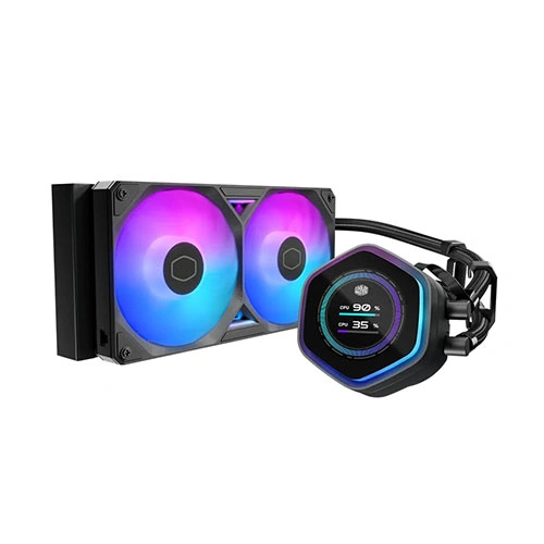 Cooler Master ML 240 Atmos II LCD ARGB Simple Water Cooling CPU Cooler, White, MLX-D24M-A25SZ-LW