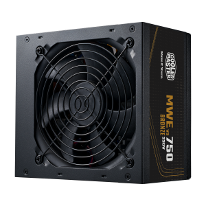 Cooler Master MWE Bronze 750 V3 230V Power Supply, ATX 3.1 support, Quiet HDB Fan, 80 Plus Bronze Certified, Black, MPE-7501-ACABW-3BUK