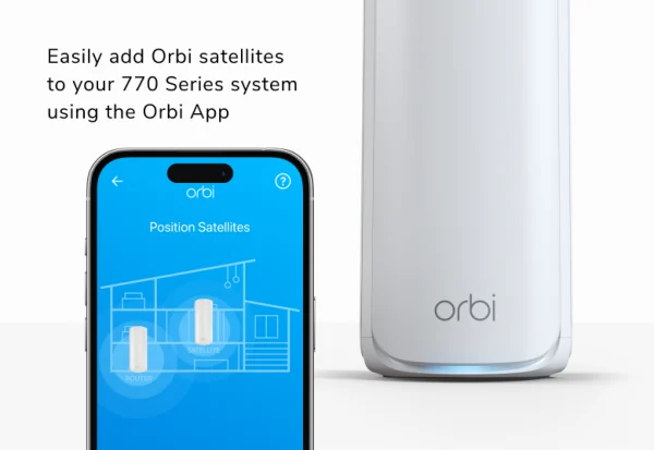 NETGEAR Orbi 770 Series Tri-Band WiFi 7 Mesh Add-on Satellite (RBE770) – Works with Orbi RBE772 and RBE773, Security Features, Up to 11Gbps, Covers up to 2,750 sq ft, 2.5 Gig LAN Ports, RBE770-100EUS - Image 4