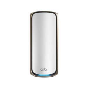 Netgear Orbi 970 Series Quad-Band WiFi 7 Mesh Add-on Satellite RBE970 - Works with Orbi RBE972S and RBE973S, Adds Coverage Up to 3,300 sq. ft., BE27000 Up to 27Gbps - White, RBE970-100EUS