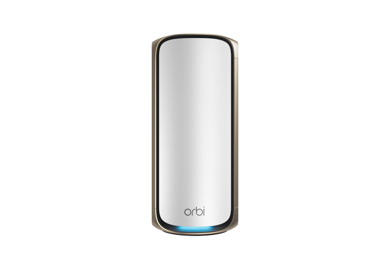 Netgear Orbi 970 Series Quad-Band WiFi 7 Mesh Add-on Satellite RBE970 – Works with Orbi RBE972S and RBE973S, Adds Coverage Up to 3,300 sq. ft., BE27000 Up to 27Gbps – White, RBE970-100EUS