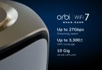 Netgear Orbi 970 Series Quad-Band WiFi 7 Mesh Add-on Satellite RBE970 - Works with Orbi RBE972S and RBE973S, Adds Coverage Up to 3,300 sq. ft., BE27000 Up to 27Gbps - White, RBE970-100EUS - Image 6