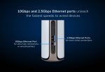Netgear Orbi 970 Series Quad-Band WiFi 7 Mesh Add-on Satellite RBE970 - Works with Orbi RBE972S and RBE973S, Adds Coverage Up to 3,300 sq. ft., BE27000 Up to 27Gbps - White, RBE970-100EUS - Image 4