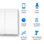 TP-Link Tapo S220 Smart Light Switch, 2-Gang 1-Way, White - Image 2