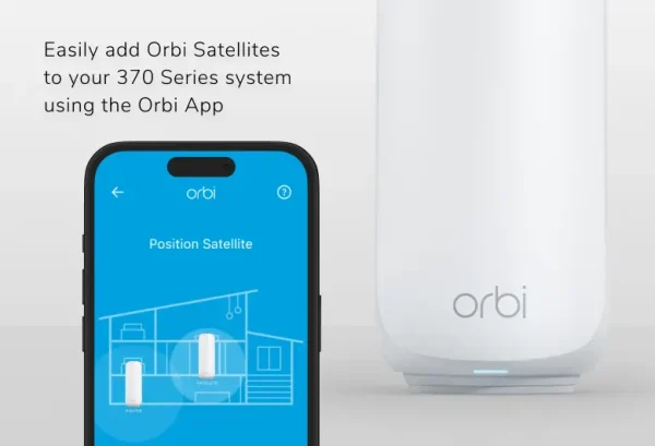 NETGEAR Orbi 370 Series Dual-Band WiFi 7 Mesh Network System for Home (RBE370) – Sattelite Unit for Extension, Security Features, 5 Gbps, Covers 4,000 sq.ft., 70 Devices, 2.5GB Internet Port, BE5000, RBE370-100EUS - Image 6