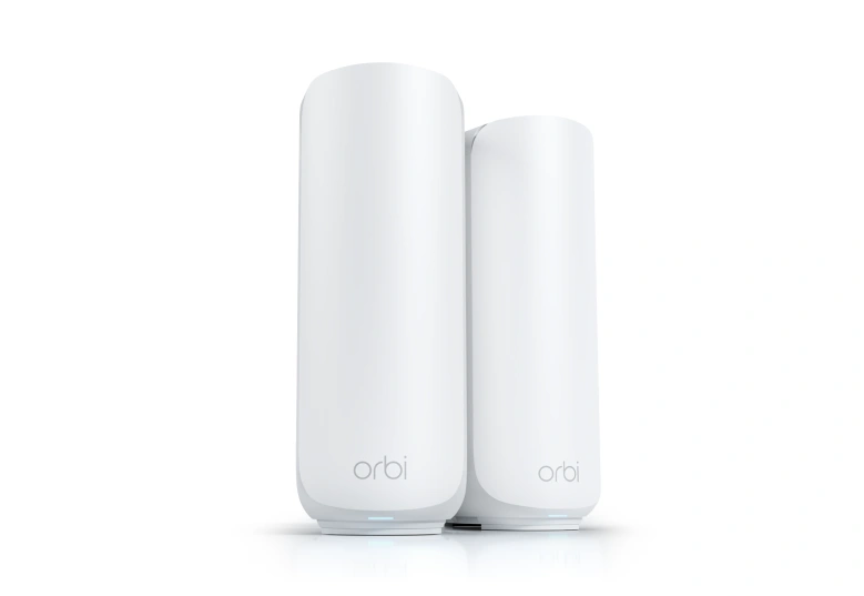 NETGEAR Orbi 370 Series Dual-Band WiFi 7 Mesh Network System for Home (RBE372) – Wireless Router + 1 Extender, Security Features, 5 Gbps, Covers 4,000 sq.ft., 70 Devices, 2.5GB Internet Port, BE5000, RBE372-100EUS
