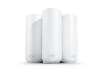 NETGEAR Orbi 370 Series Dual-Band WiFi 7 Mesh Network System for Home (RBE373) – Wireless Router + 2 Extenders, Security Features, 5 Gbps, Covers 6,000 sq.ft., 70 Devices, 2.5GB Internet Port, BE5000, RBE373-100EUS