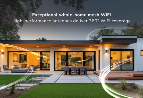 NETGEAR Orbi 370 Series Dual-Band WiFi 7 Mesh Network System for Home (RBE373) – Wireless Router + 2 Extenders, Security Features, 5 Gbps, Covers 6,000 sq.ft., 70 Devices, 2.5GB Internet Port, BE5000, RBE373-100EUS - Image 3