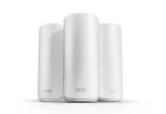 NETGEAR Orbi 870 Series Tri-Band WiFi 7 Mesh System (RBE873) - Router + 2 Satellite Extenders, Security Features, Up to 21 Gbps, Covers Up to 9,000 Sq. Ft., 150 Devices, 10 Gig Internet Port, BE21000, RBE873-100EUS