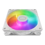 Cooler Master SickleFlow Edge 120 ARGB - 120mm Fan (690-2500rpm, PWM), High Airflow (70.7CFM) and Static Pressure (3.61mmH2O), ARGB Gen 2, LED Controller, 32.8dBA Max - White, MFX-B2DW-25NP2-R2 - Image 4