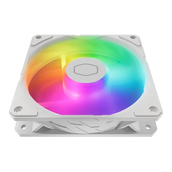 Cooler Master SickleFlow Edge 120 ARGB - 120mm Fan (690-2500rpm, PWM), High Airflow (70.7CFM) and Static Pressure (3.61mmH2O), ARGB Gen 2, LED Controller, 32.8dBA Max - White, MFX-B2DW-25NP2-R2 - Image 4