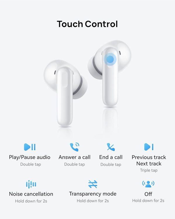 HUAWEI FreeBuds SE 4 ANC, 50H Long Battery Life, Multi-mode Noise Cancelling Earbuds for Travel & Office, Bluetooth 5.4, Compatible with iOS and Android, IP54, White - Image 6