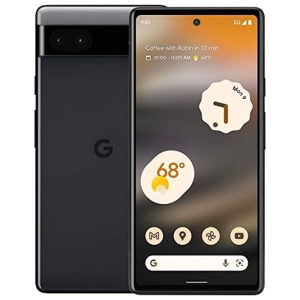 Google Pixel 6a Mobile Phone, 6.14 inch Full HD+ OLED Display, 6 GB RAM, 128 GB Storage, 4410 mAh Battery, Android 12, Charcoal