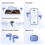 OnePlus Nord Buds 3r TWS Earbuds up to 54 Hours Playback, 2-mic Clear Calls, 3D Spatial Audio, AI Translation, 12.4mm Drivers, Dual-Device Connectivity, 47ms Low Latency, Ash Black - Image 7
