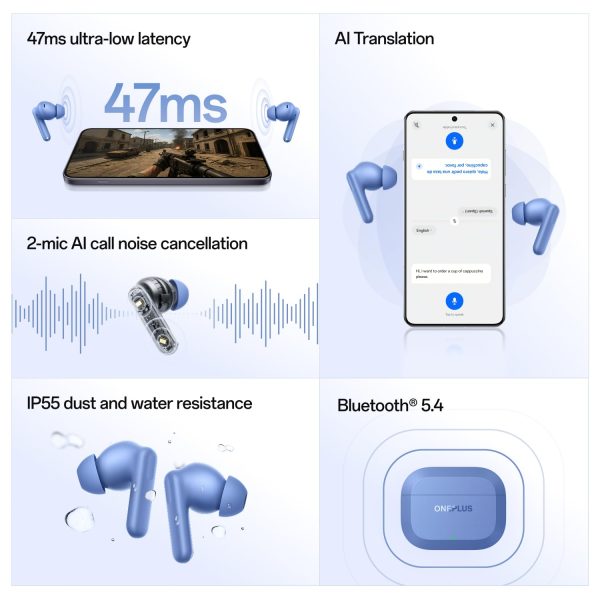OnePlus Nord Buds 3r TWS Earbuds up to 54 Hours Playback, 2-mic Clear Calls, 3D Spatial Audio, AI Translation, 12.4mm Drivers, Dual-Device Connectivity, 47ms Low Latency, Ash Black - Image 7