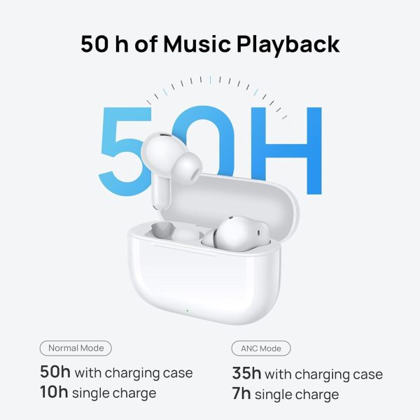 HUAWEI FreeBuds SE 4 ANC, 50H Long Battery Life, Multi-mode Noise Cancelling Earbuds for Travel & Office, Bluetooth 5.4, Compatible with iOS and Android, IP54, White - Image 3