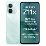 iQOO Z11x 5G Mobile Phone, Powered by OriginOS 6, 8GB RAM, 256 GB Storage, Dimensity 7400-Turbo Processor, 7200 mAh Battery, 4K Video Recording Front & Back, IP68 & IP69+, Prismatic Green