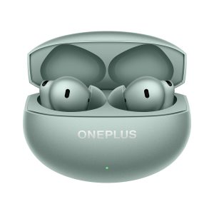 OnePlus Buds 4 TWS Earbuds with Upto 55dB Real-time ANC, Adaptive Mode, Dual Drivers and DACs, 3D Audio, Upto 45hrs Music Playback, Dual-Device connectivity, 47ms Low Latency, Zen Green
