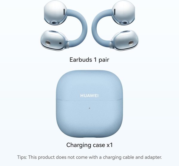 Huawei FreeClip 2, Open-Ear Headphones, Wireless Bluetooth Headphones, Especially Lightweight for All-Day, 38 Hours Battery Life, iOS & Android, IP57, Blue - Image 4