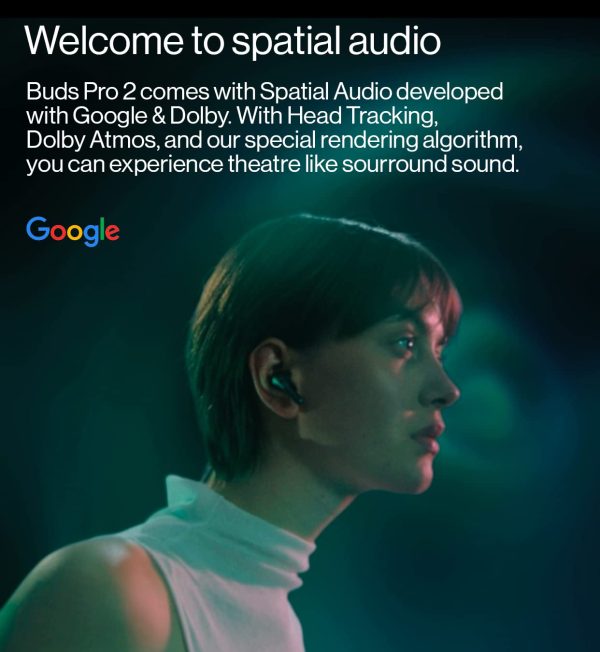 OnePlus Buds Pro 2 Bluetooth TWS in Ear Earbuds, Spatial Audio Dynamic Head Tracking,co-Created with Dynaudio,Upto 48dB Adaptive Noise Cancellation,Upto 40Hrs Battery, Green - Image 6