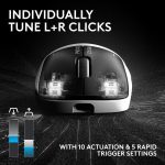 Logitech PRO X2 SUPERSTRIKE Lightspeed Wireless Gaming Mouse, Ultra-Fast Performance, Ultra Lightweight, Customizable Click Haptics, USB-C Charging, for PC/Mac/Laptop, 910-007700 - Image 7