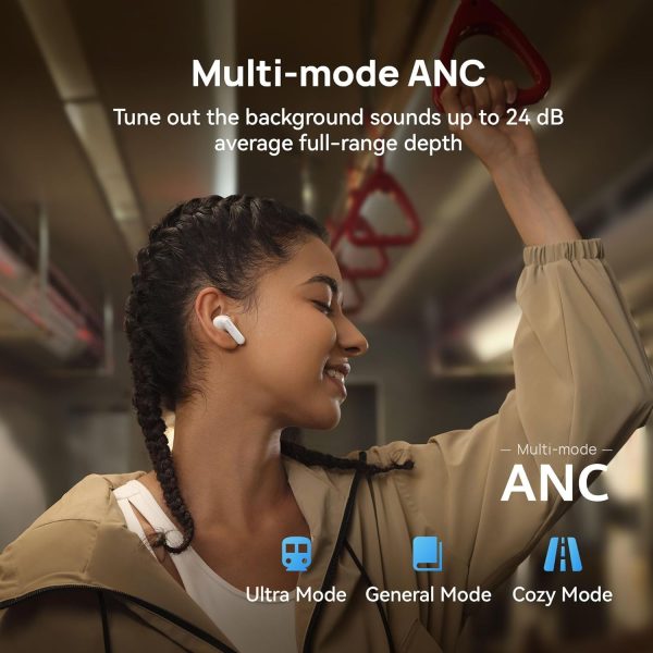 HUAWEI FreeBuds SE 4 ANC, 50H Long Battery Life, Multi-mode Noise Cancelling Earbuds for Travel & Office, Bluetooth 5.4, Compatible with iOS and Android, IP54, White - Image 7