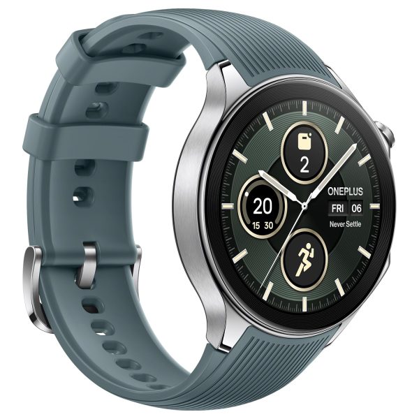 OnePlus Watch 2 with Wear OS 4,Snapdragon W5 Chipset,Upto 100hrs battery life,1.43’’ AMOLED Display, Stainless Steel & Sapphire Crystal build,Dual Frequency GPS, 5 ATM, IP68 & BT Calling, Radiant Steel - Image 2