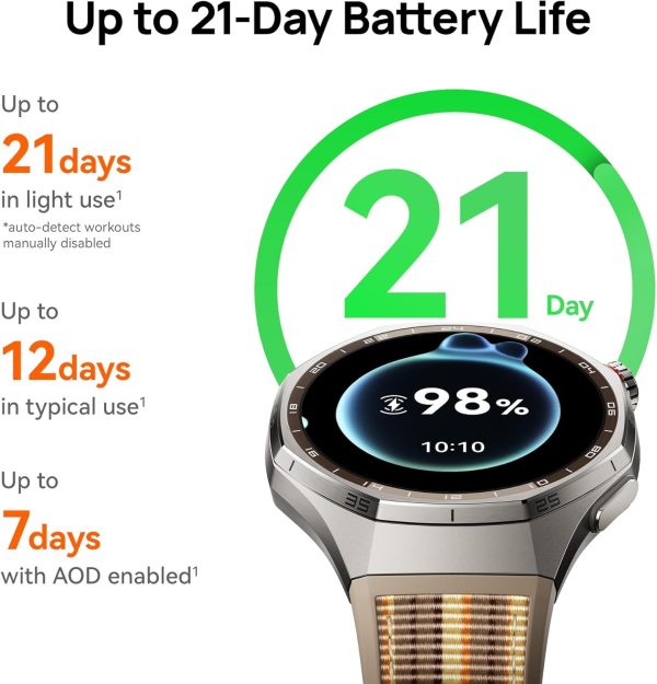 Huawei Watch GT 6 Pro Smart Watch, 46mm, Upto 21 Days Battery Life, Smart Watches with 100+ Sports Mode, Cycling, iOS & Android Compatible, Health Monitoring, Silver - Image 4