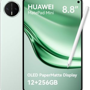 HUAWEI MatePad Mini Tablet, 8.8" Flexible OLED Display, 1800 nits peak brightness, 255g and 5.1mm thin, 8+256 GB, 6400 mAh battery, 66W SuperCharge, 32 MP Front Camera, Notes, WiFi-7, Green