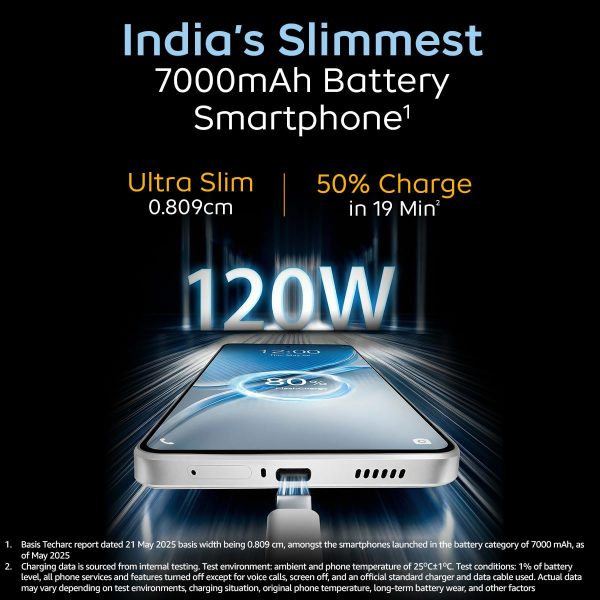 iQOO Neo 10 Mobile Phone, 8GB RAM, 256GB Storage, Segment's Fastest Processor with Snapdragon 8s Gen 4 & Supercomputing chip Q1, 120W FlashCharge, Segment's Brightest AMOLED Display, Asphalt Black - Image 4