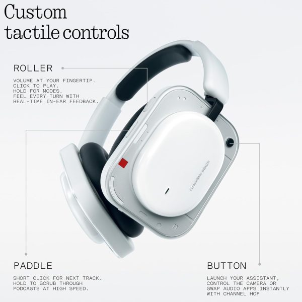 Nothing Headphone (a) 2026 New, Adaptive Active Noise Cancelling Headphones, Wireless Over Ear Bluetooth 5.4 ANC Headset with LDAC Hi-Res, 5 HD Mics Ultra Bass via APP, 135 Hours Playtime, White - Image 5